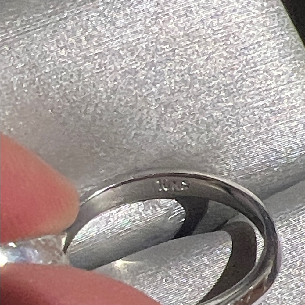 10k Custom Women's Ring with London Blue Topaz Stone - Picture 5 of 7